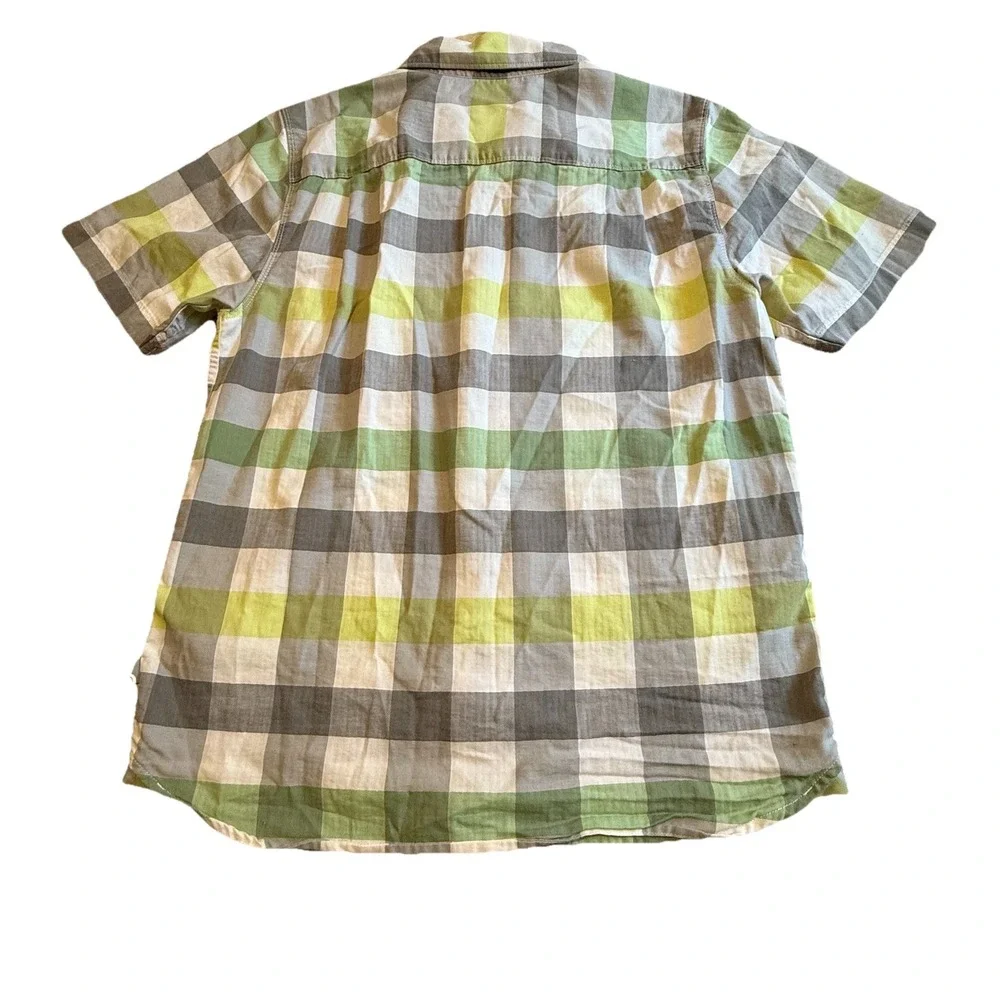 The North Face Shirt Mens Medium Plaid Button Up‎ Short Sleeve Pocket Outdoor